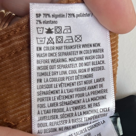 American Eagle Outfitters Corduroy A Line Belted Skirt Womens 12 - Picture 6 of 7